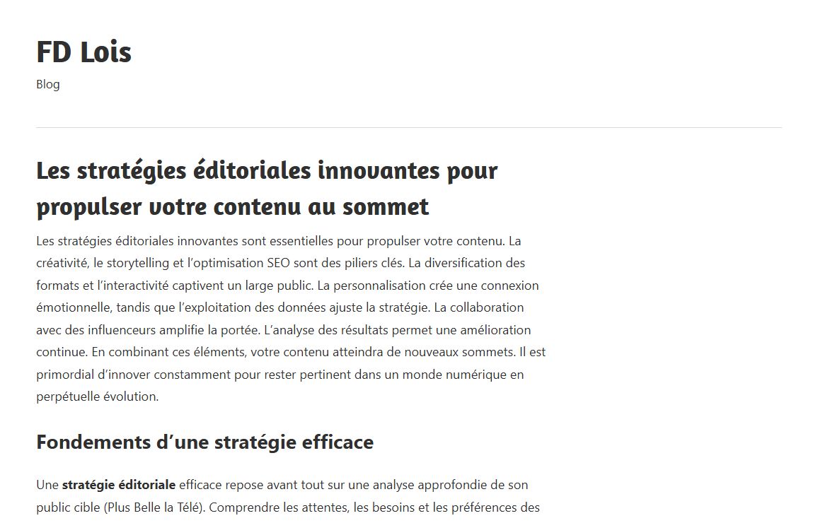 Les stratégies éditoriales innovantes pour propulser votre contenu au sommet - FD Lois