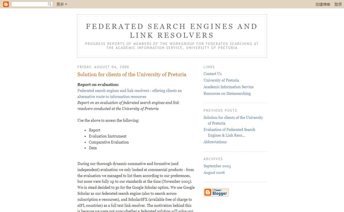 Federated Search Engines and Link Resolvers