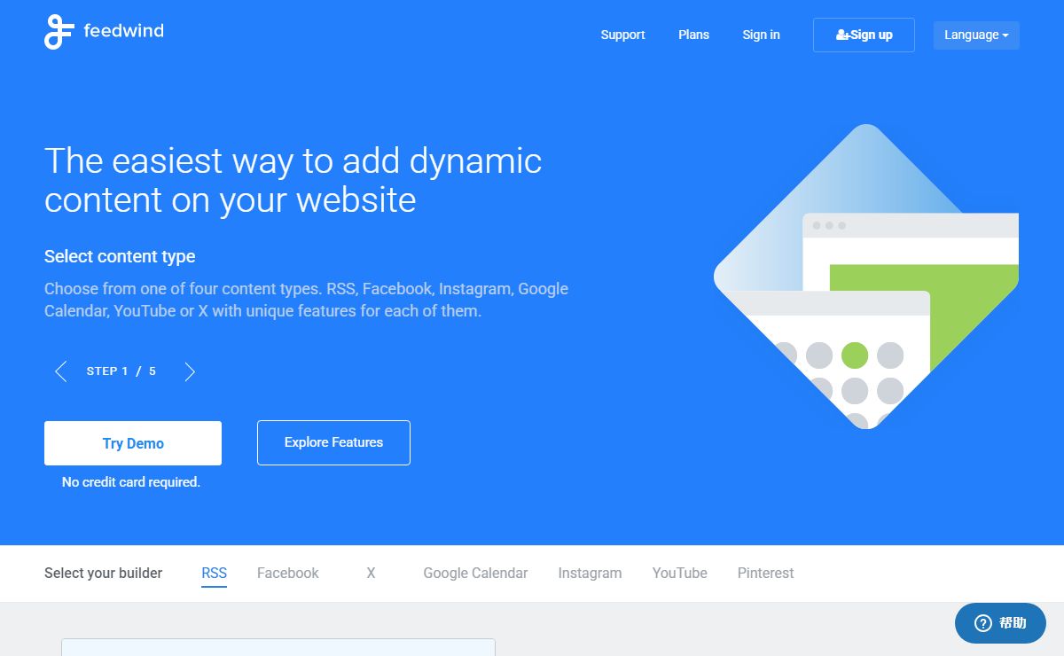 Best RSS, Social Media Widgets for your Websites | FeedWind
