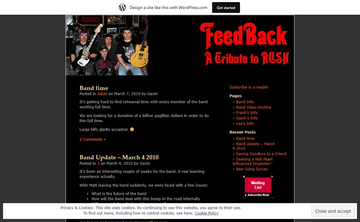 FeedBack - A Tribute to RUSH | Rush Tribute Band BLOG