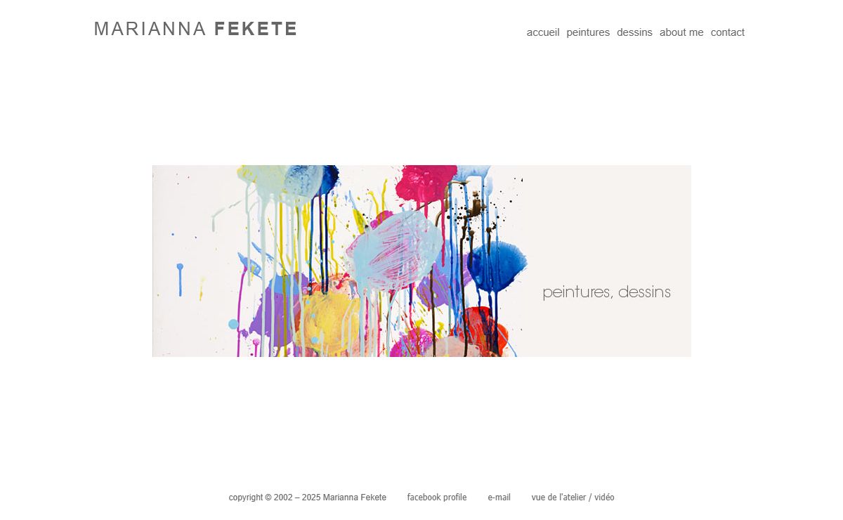 ——— MARIANNA FEKETE PEINTURES DESSINS CONTEMPORAINS ———