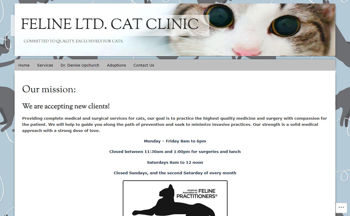 Feline Ltd. Cat Clinic | Committed to quality. Exclusively for cats.