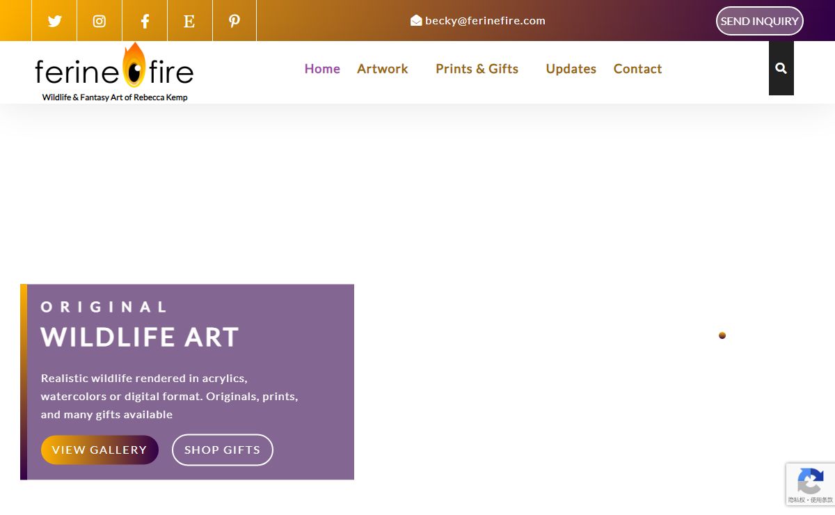 Ferine Fire - The Wildlife and Fantasy Art of Rebecca Kemp