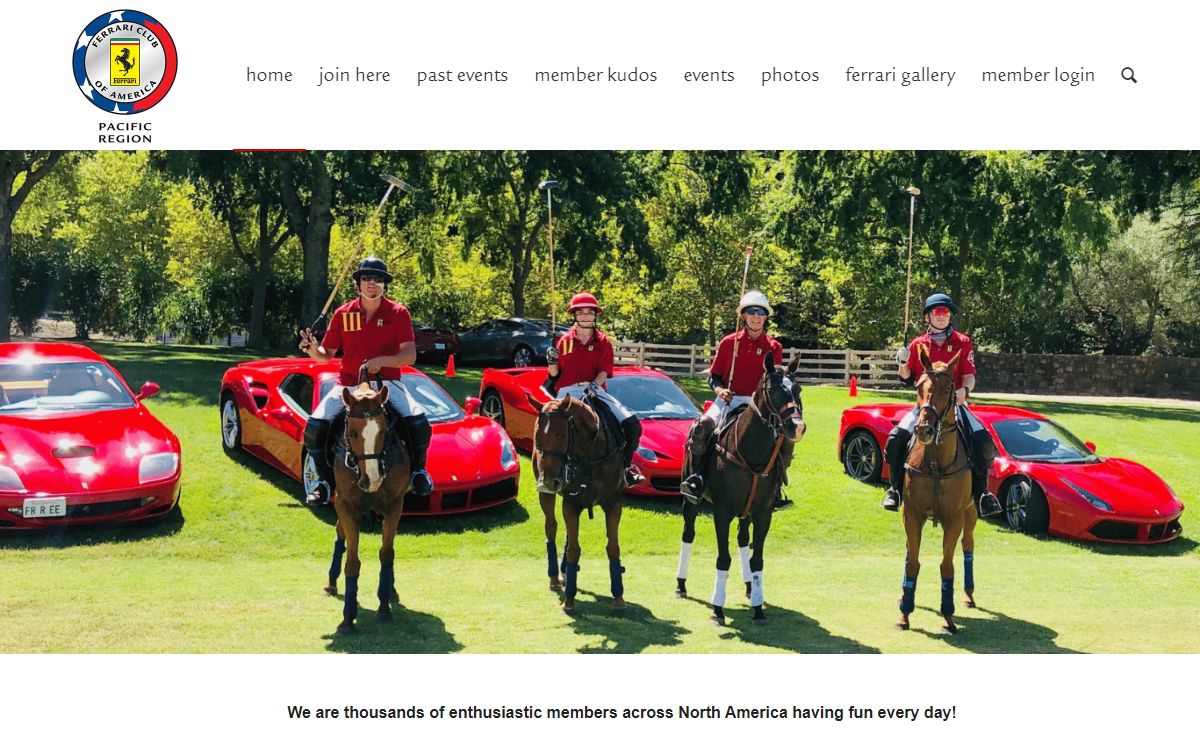 Ferrari Club of America – Pacific Region – Ferraris are Meant to Be Driven
