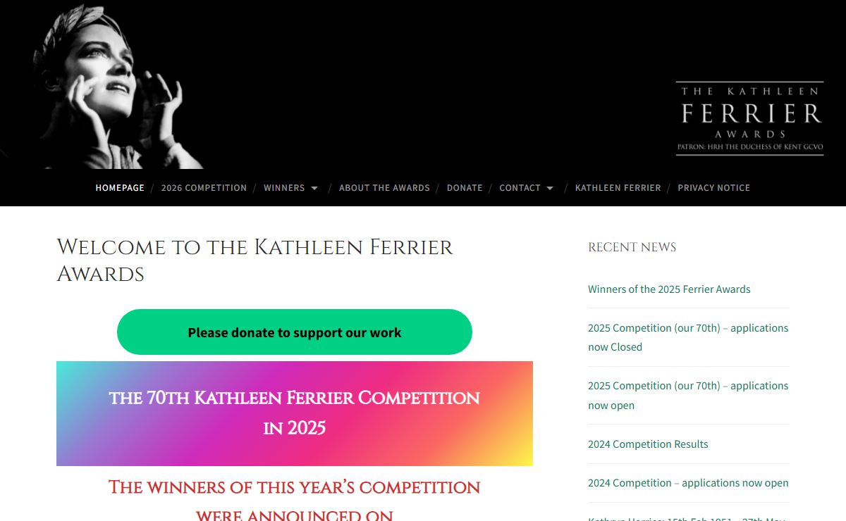The Kathleen Ferrier Awards | Britain's most prestigious singing awards.