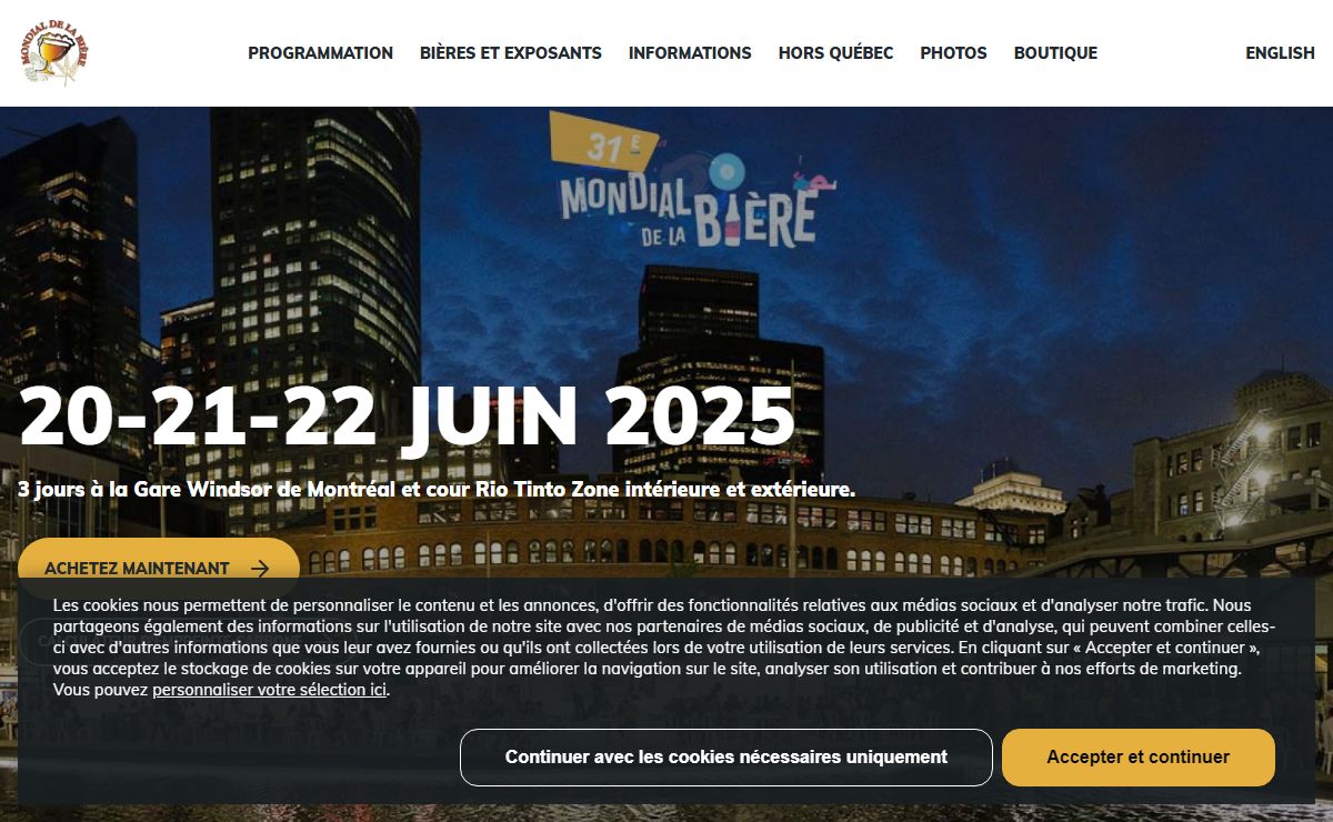 Mondial de la bière : festival de bières international à Montréal