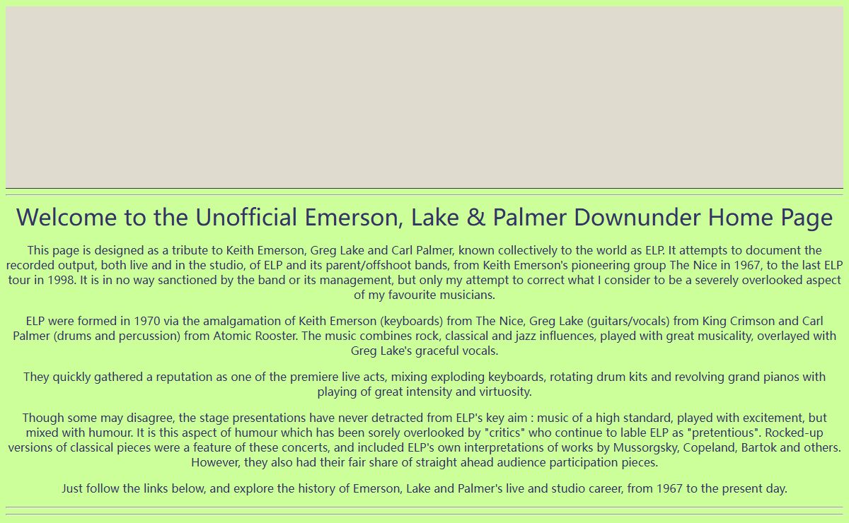 Emerson Lake & Palmer Downunder