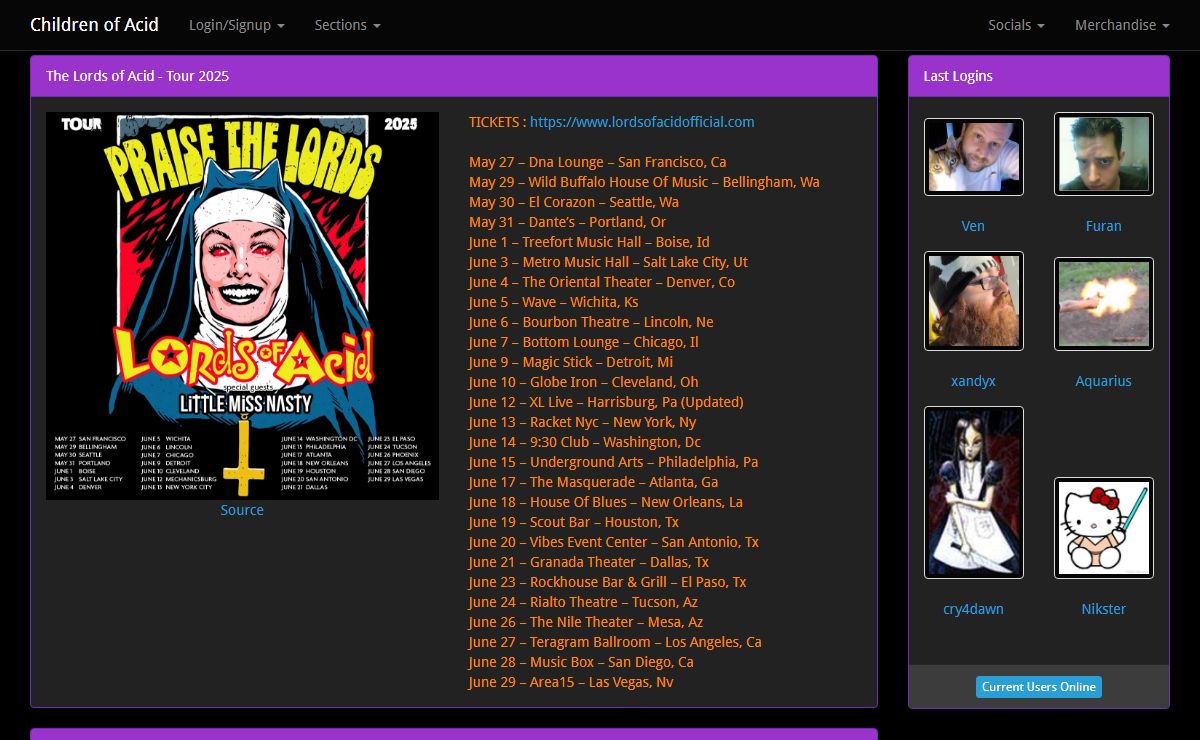 Children of Acid - The Lords of Acid/Praga Khan Fan Site
