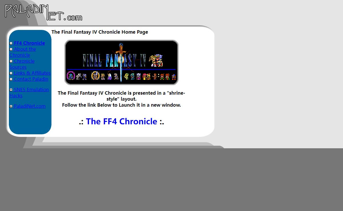 The Final Fantasy IV Chronicle v6.0 Home Site :: PaladiNet.com
