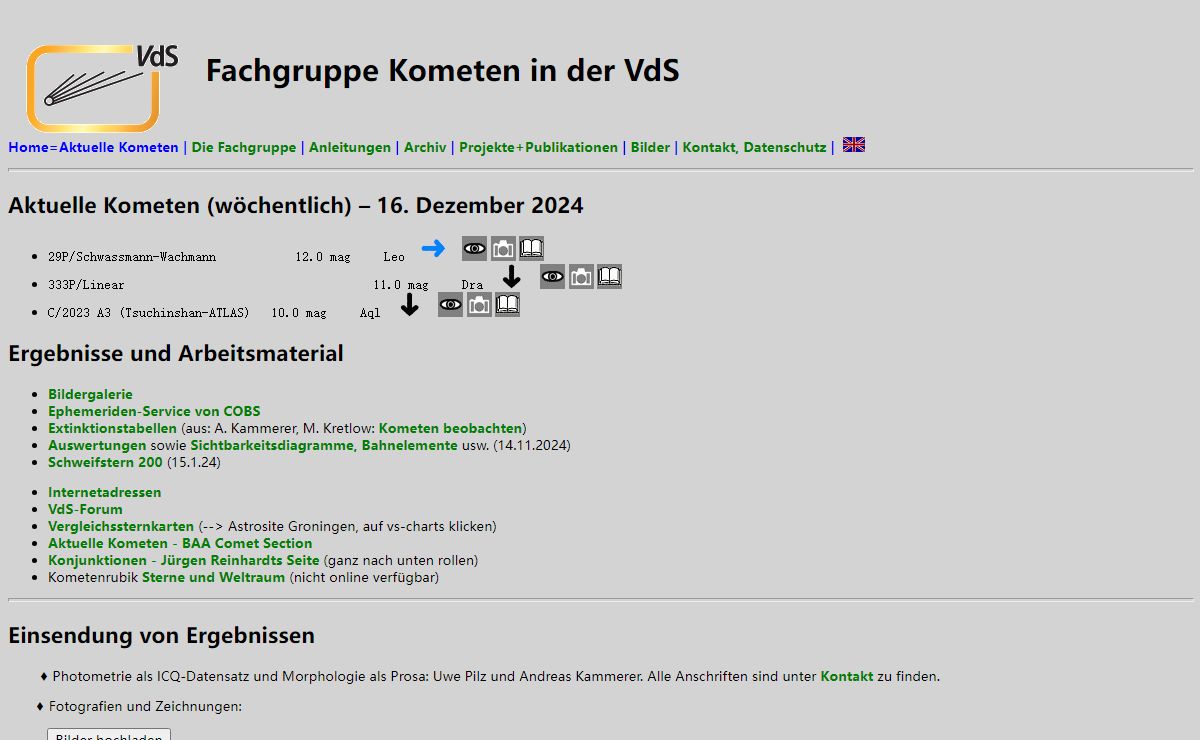 Fachgruppe Kometen - Home