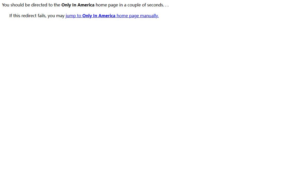 Only In America: Redirect to OIA Subdirectory