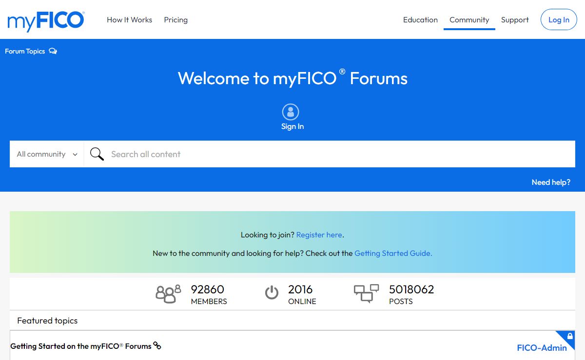Home - myFICO® Forums