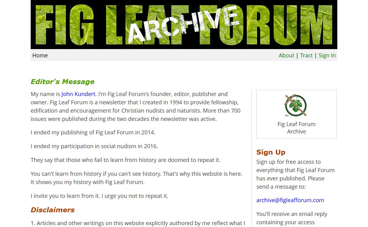 Welcome To Fig Leaf Forum - Resources for Christian naturism