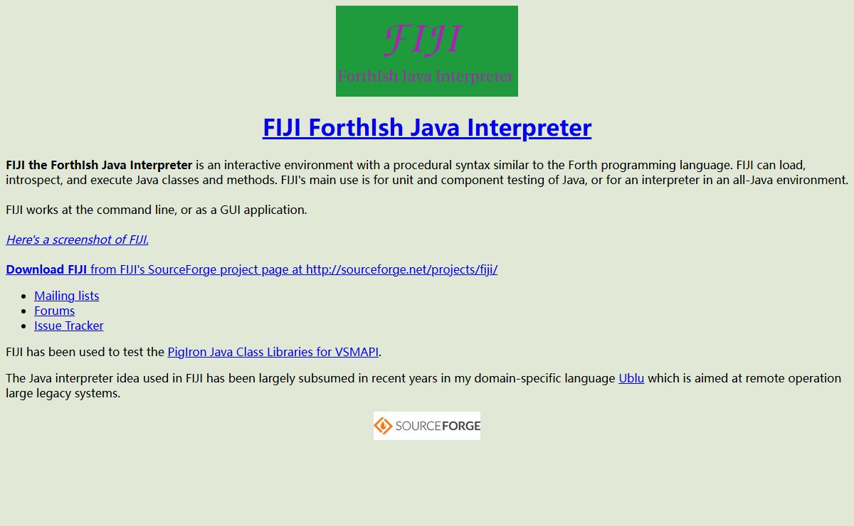 FIJI the ForthIsh Java Interpreter