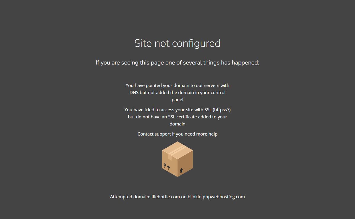 Site not configured
