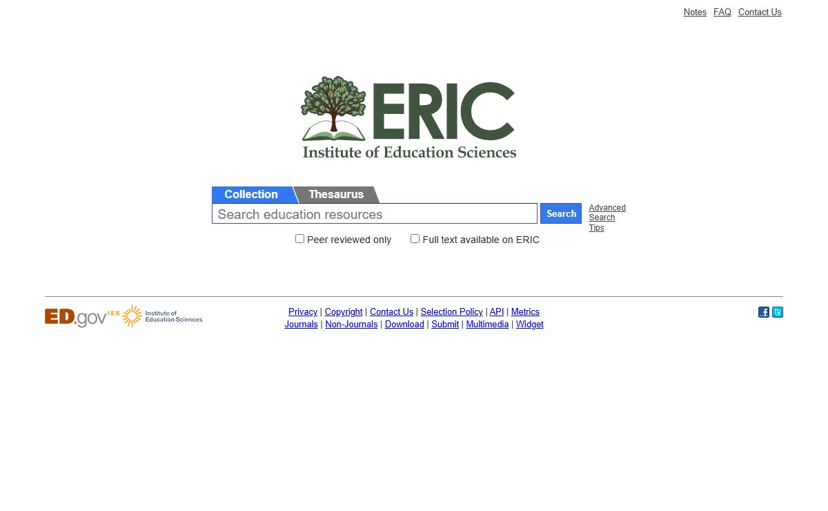 ERIC - Education Resources Information Center