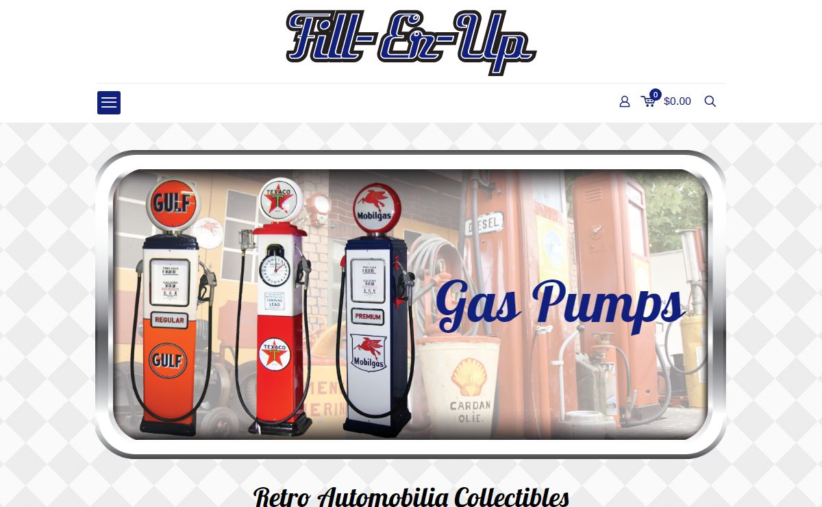 Fill Er' Up - Retro Automobilia Collectibles Shop