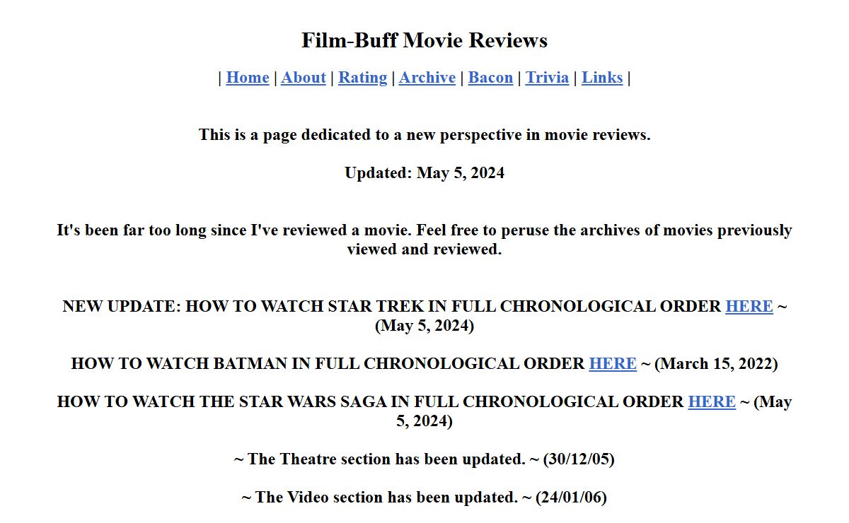 Film-Buff Movie Reviews