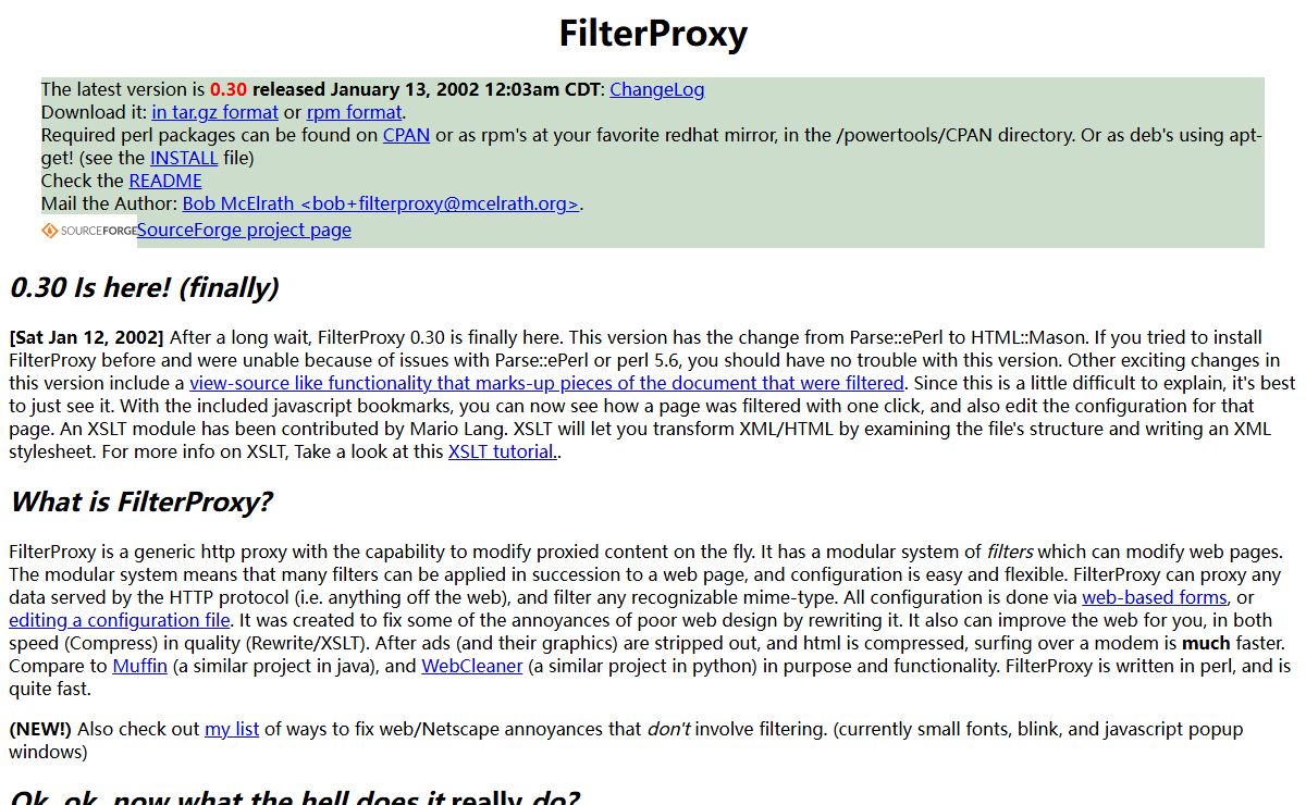 FilterProxy Home Page
