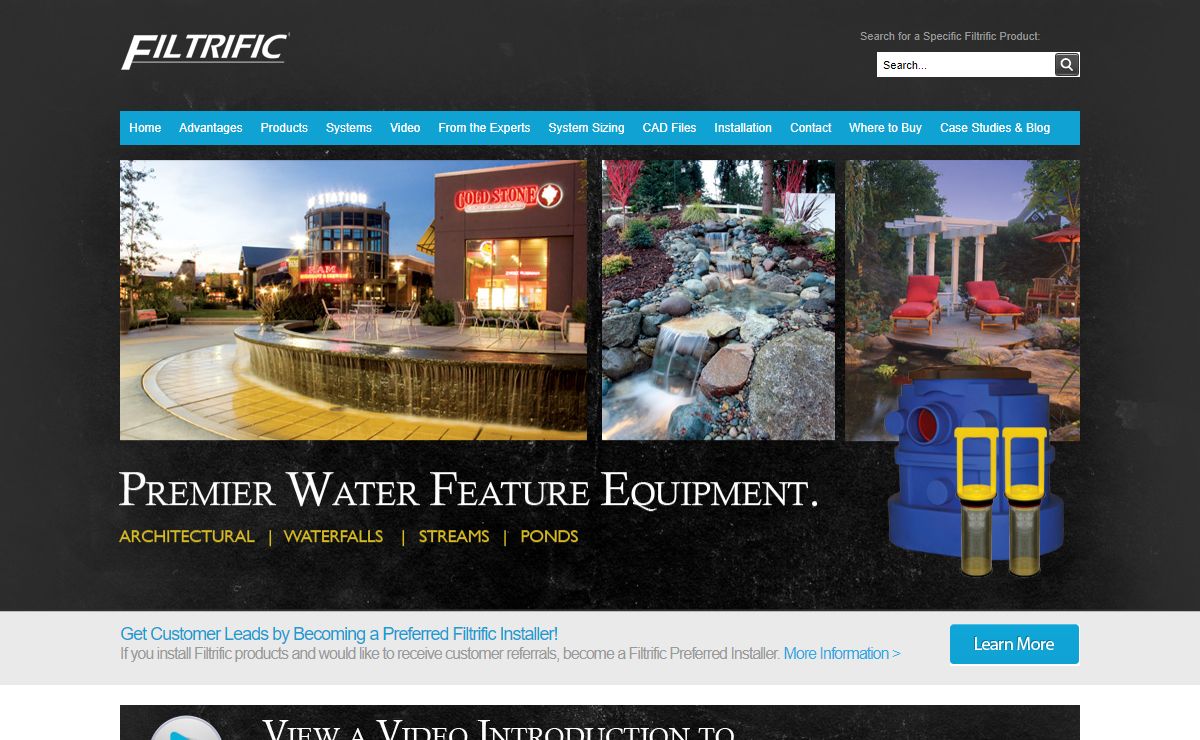 Premier Water Feature Equipment by Filtrific