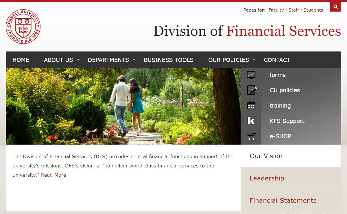 Cornell University Division of Financial Services |