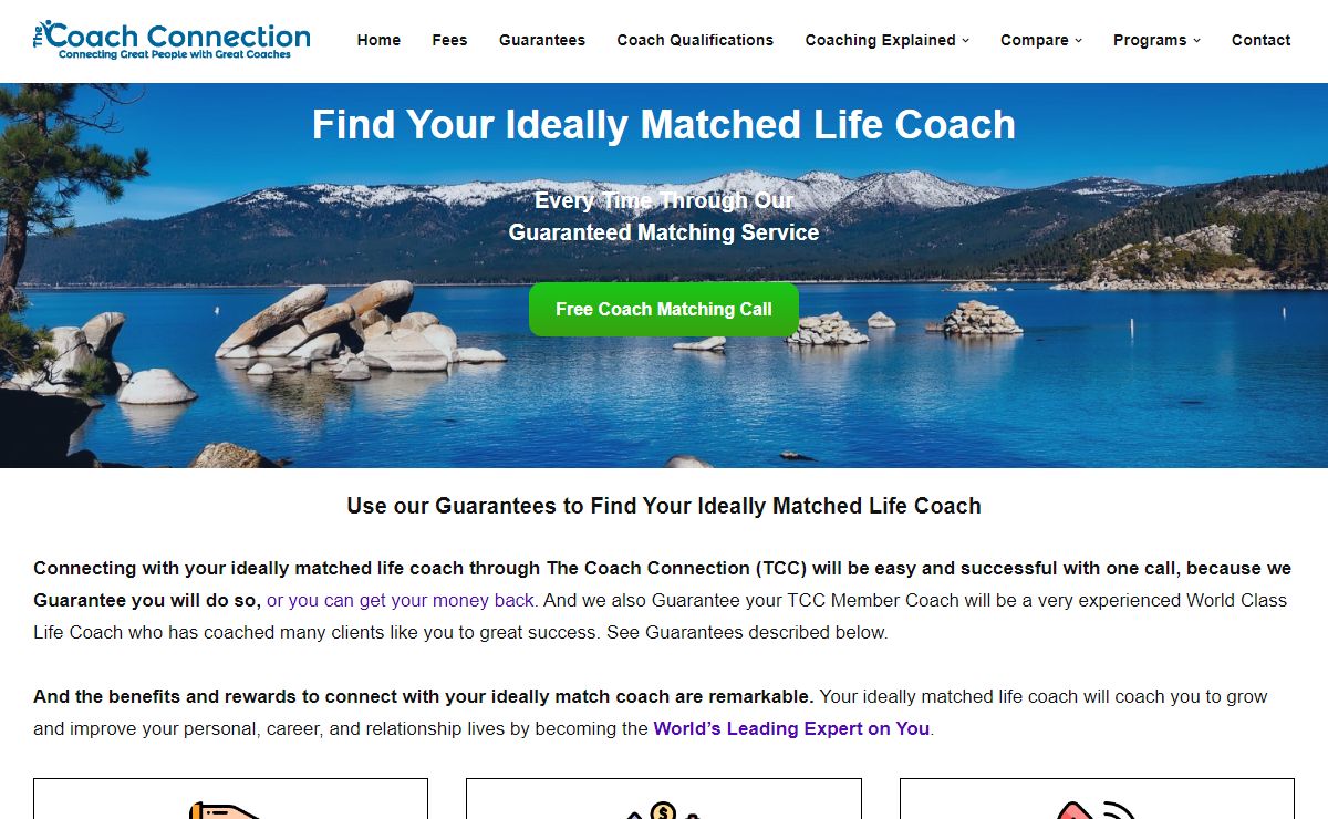 Find Your Ideally Matched Life Coach - The Coach Connection
