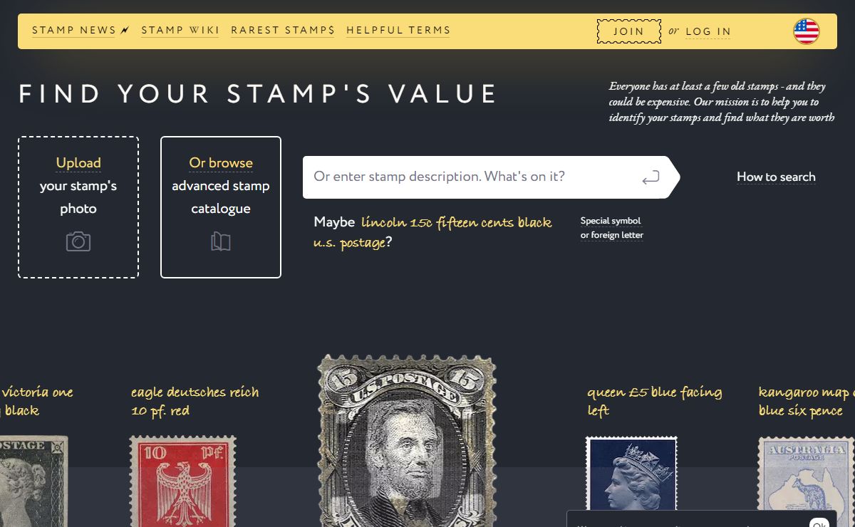 Find Your Stamps Value online: no philatelic skills required to find a stamp's worth!