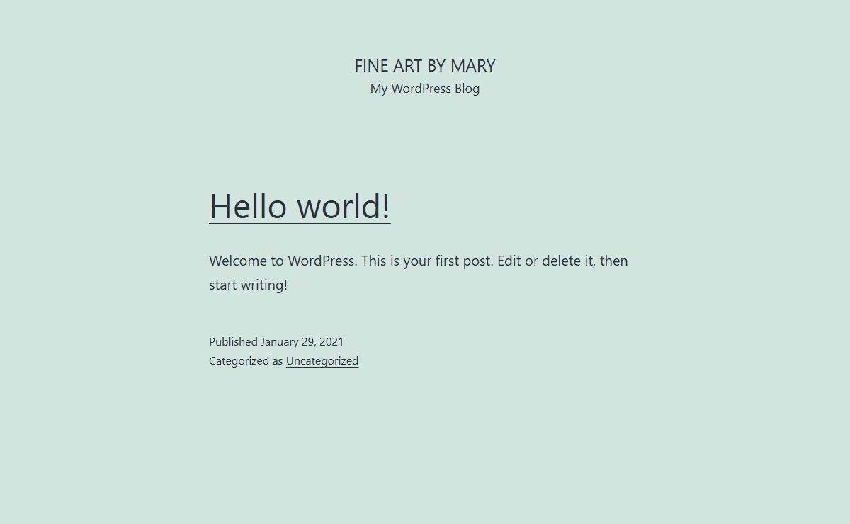 Fine Art by Mary – My WordPress Blog