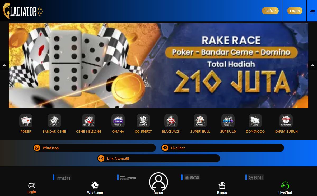 Gladiator88 » Link Game dengan Promo dan Hadiah Menarik
