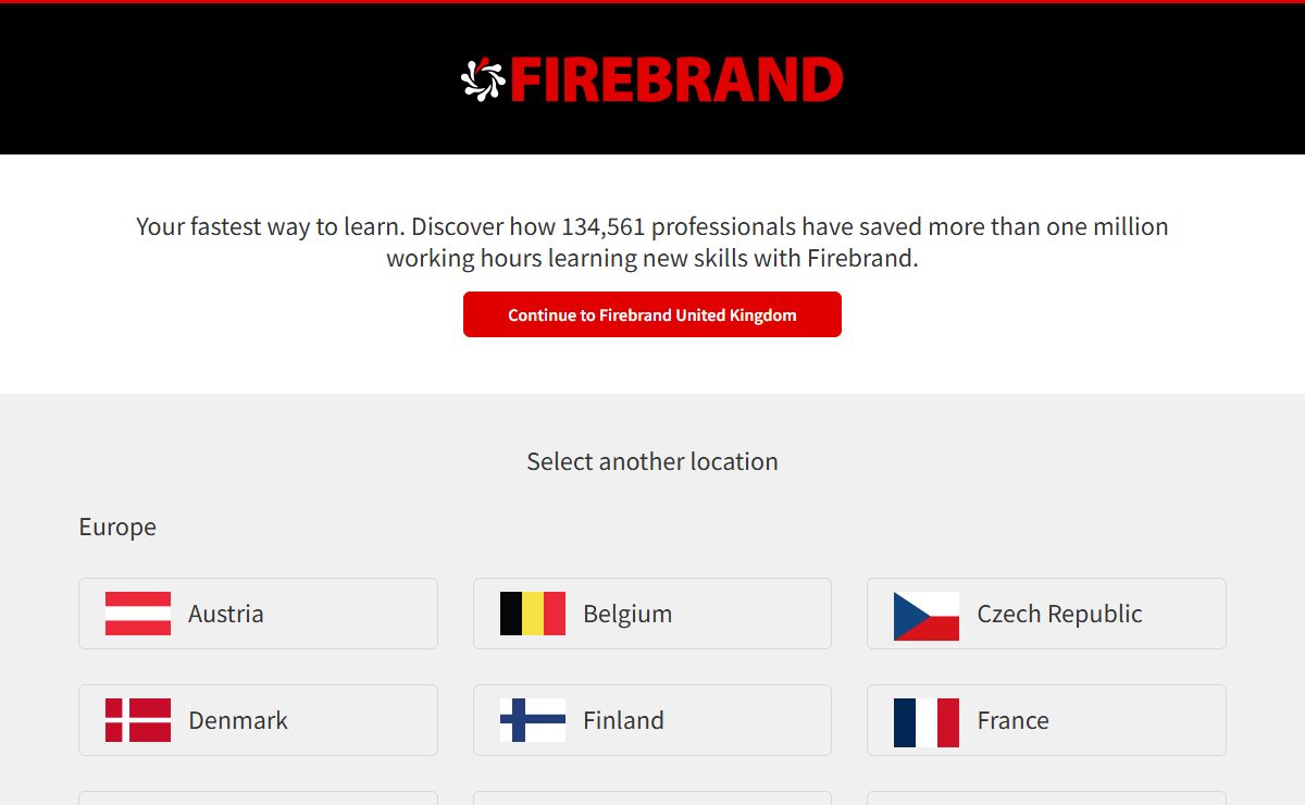 Firebrand Training | Country Selection