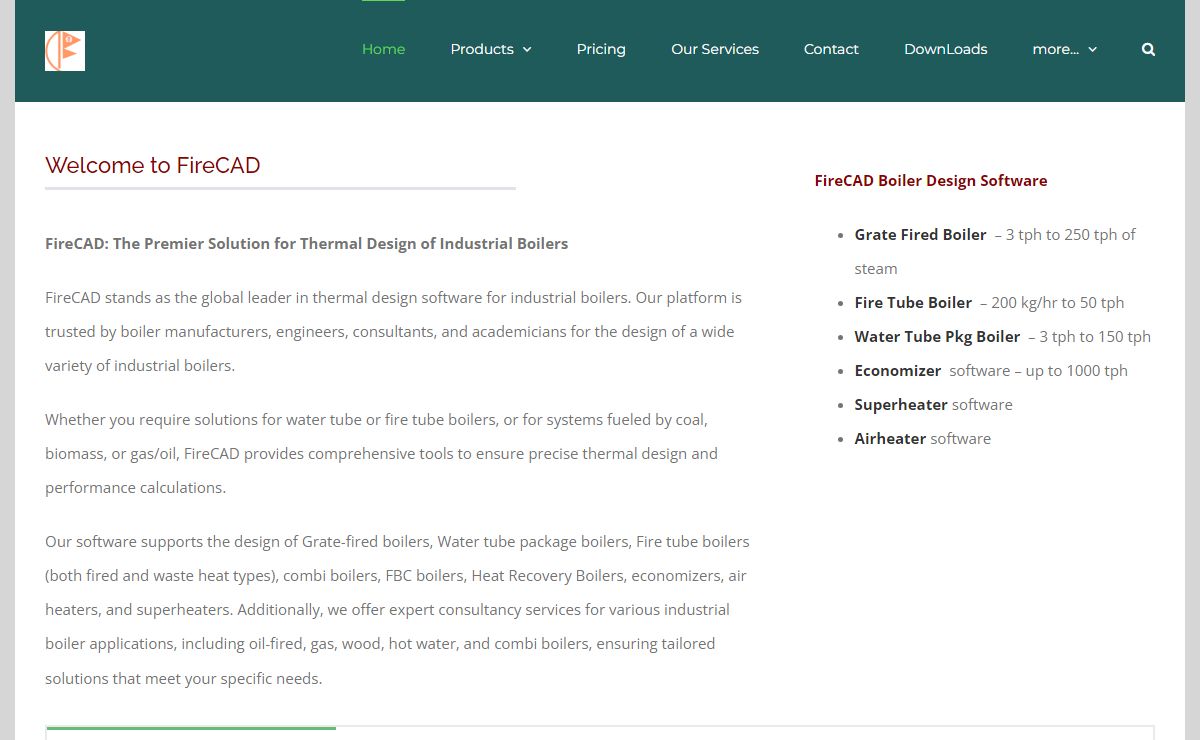 Boiler Design: Software for Coal,Wood,bagasse,oil,Gas boilers of Water/Fire Tube boilers|FireCAD