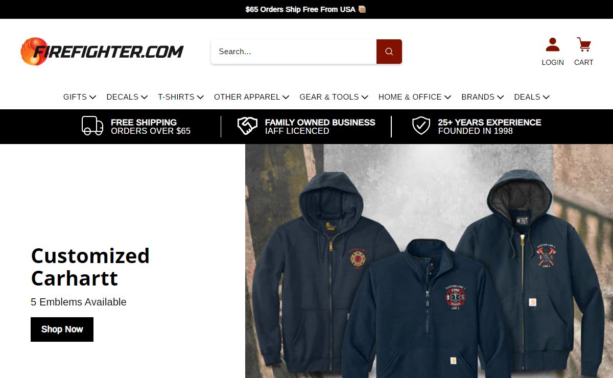 Firefighter.com: Apparel, Decals, Brands, Tools & Gifts
