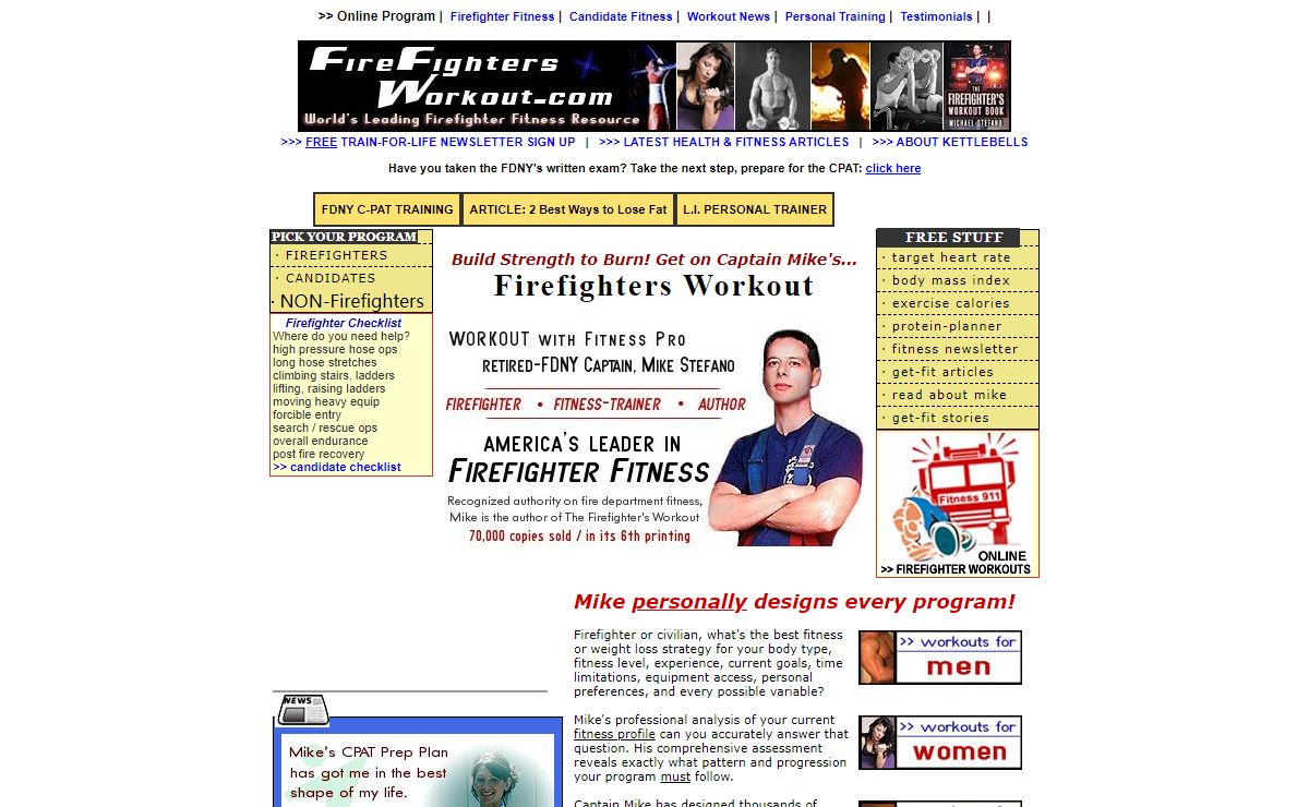 Fitness and Exercise for the American Firefighter - Includes fat burning, muscle building workouts for men and women