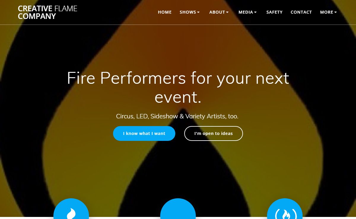 Front Page - Creative Flame Company