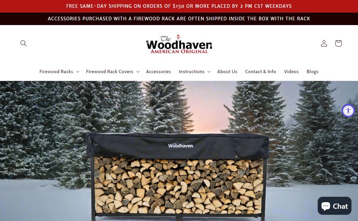 Woodhaven - USA Made Steel Firewood Racks With Covers And Accessories – The Woodhaven