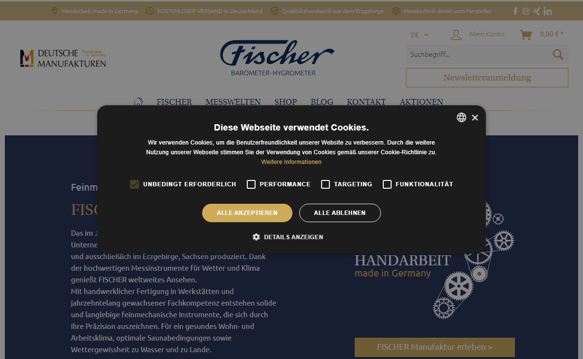 Feingerätebau K. Fischer GmbH | Fischer Barometer
