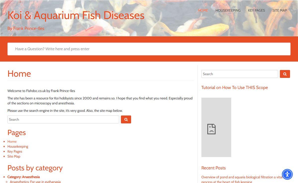 Koi & Aquarium Fish Diseases – By Frank Prince-Iles