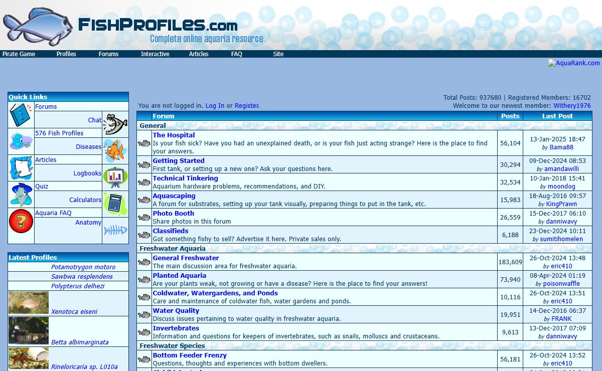 FishProfiles.com - Complete Online Aquarium Resource