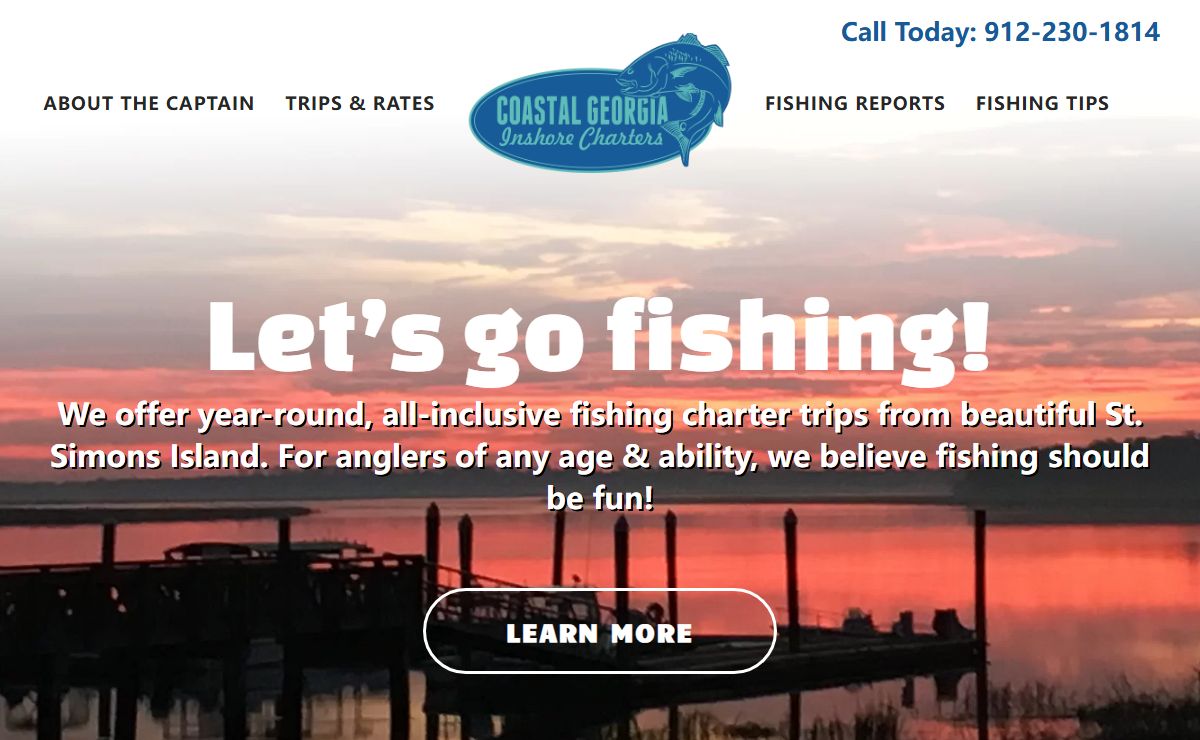 Home Page - Tim Cutting - Charter Fishing on Georgia Coast