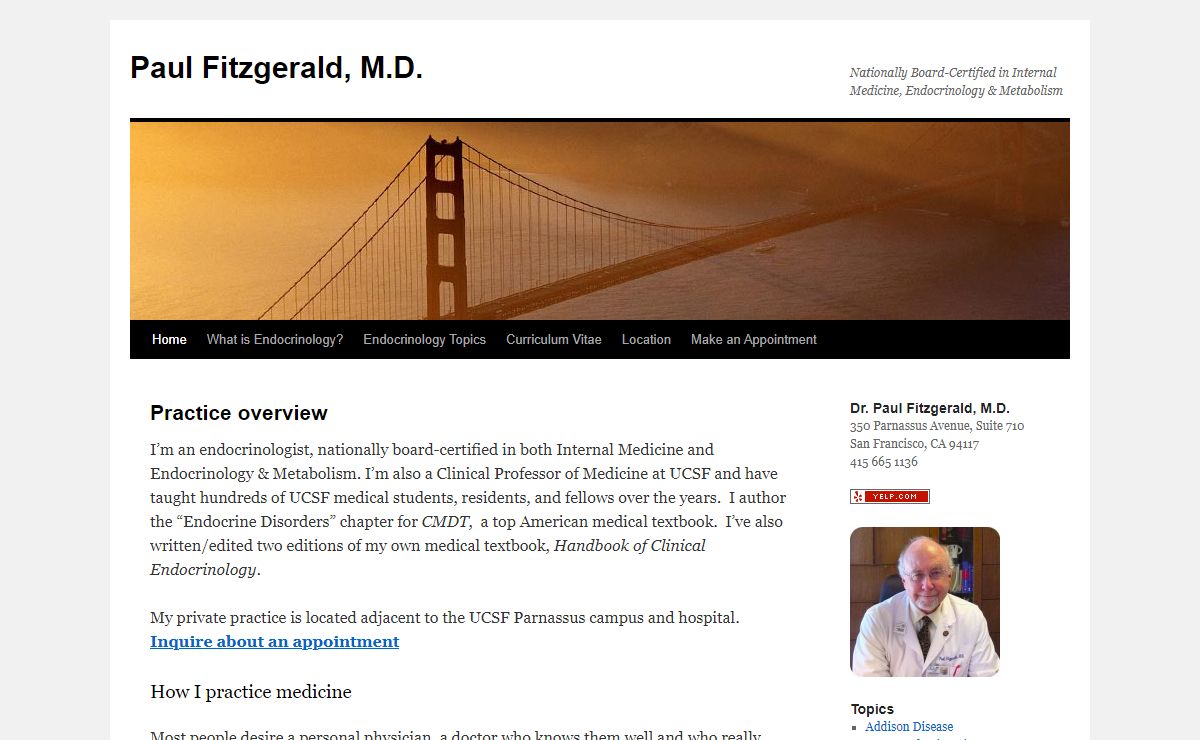 Dr. Paul Fitzgerald, M.D. | San Francisco Endocrinologist, Diabetes & Thyroid Physician