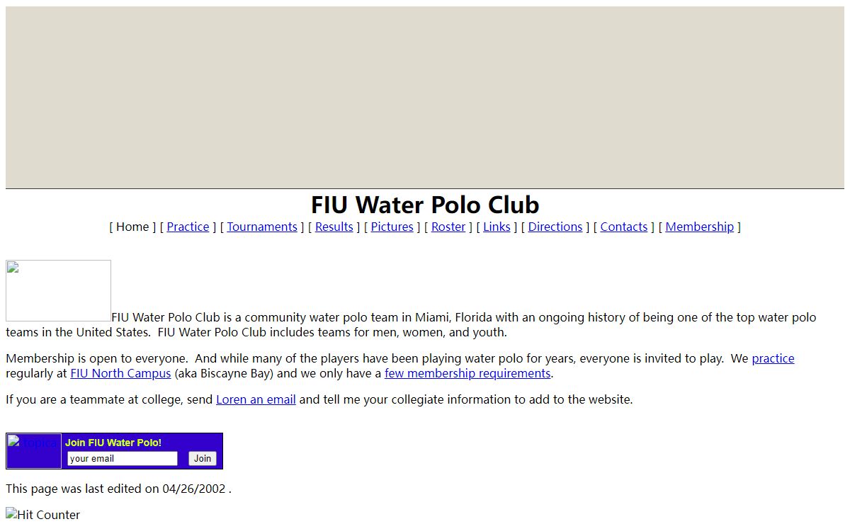 FIU Water Polo Club Home Page