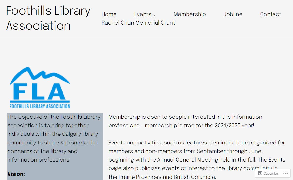 Foothills Library Association