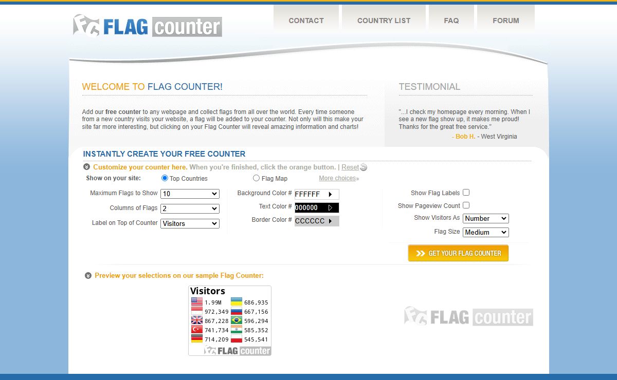 Flag Counter - Free counters - Instant, easy and fun!
