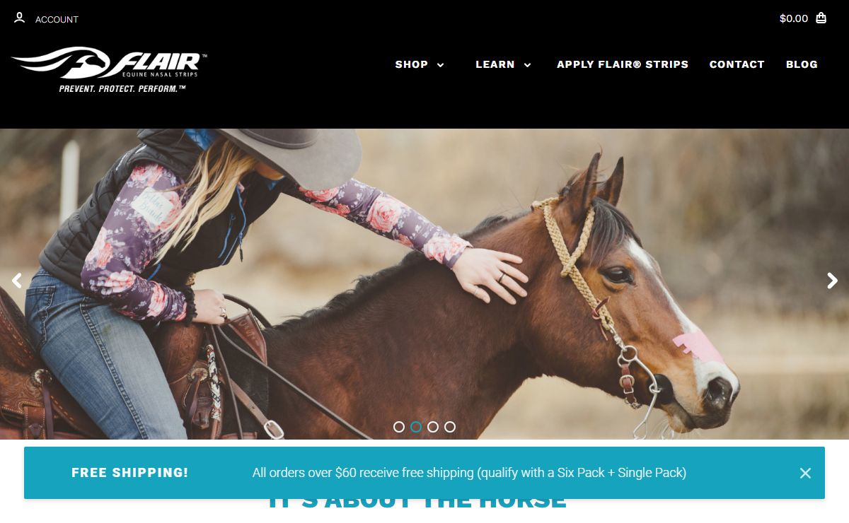 FLAIR® Equine Nasal Strips | Horse Nasal Strips