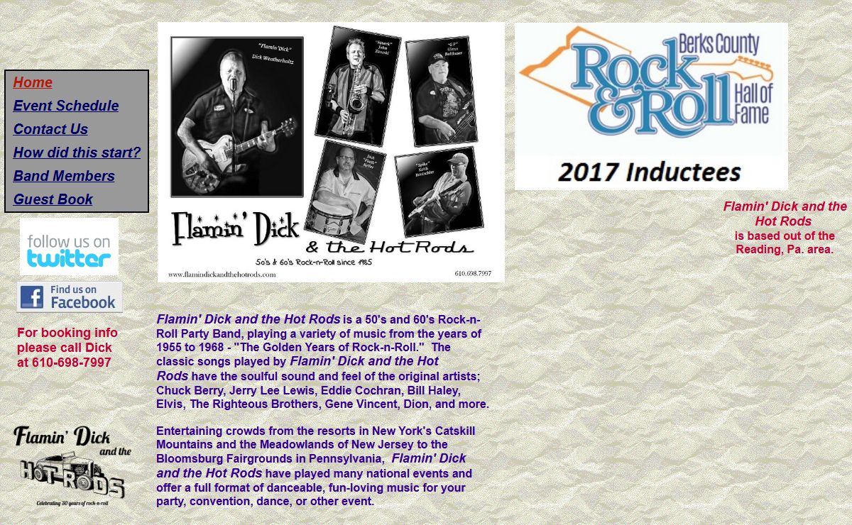 Flamin' Dick and the Hot Rods | 50's & 60's Rock and Roll Band | Reading, PA