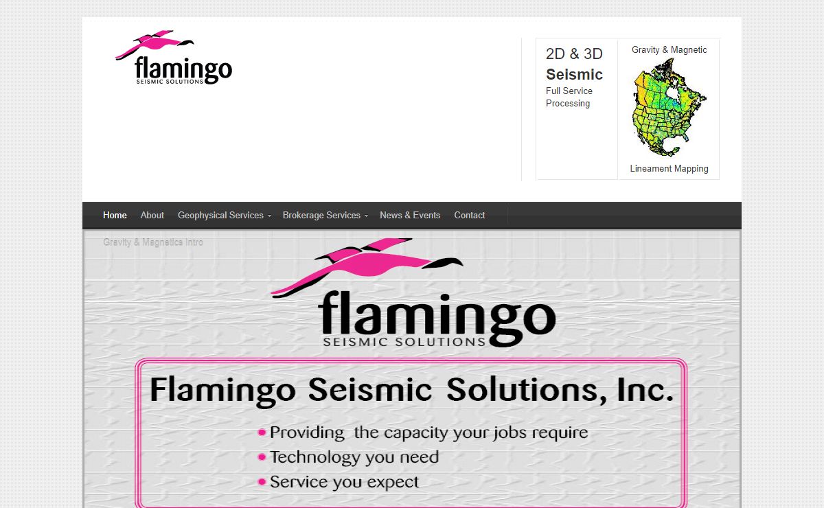 Flamingo Seismic | Full service Seismic Processing, AVO, Curvature, EFI, 4th Order, Gravity, Magnetics, Lineaments, Euler Decon