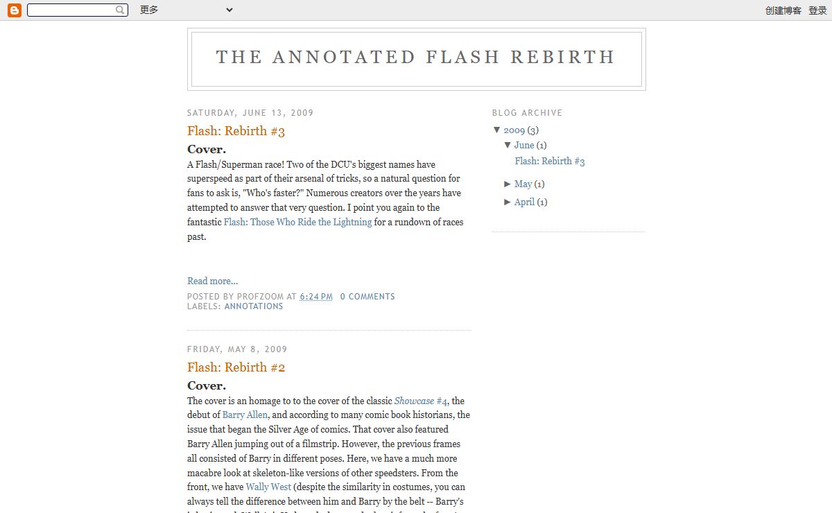 The Annotated Flash Rebirth