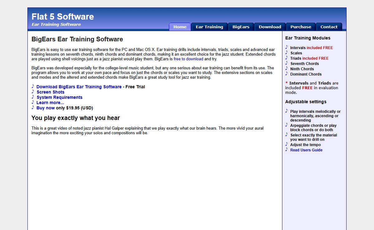 Jazz Ear Training Software - Chords - Scales - Intervals - Extended Chord Voicings - Triads