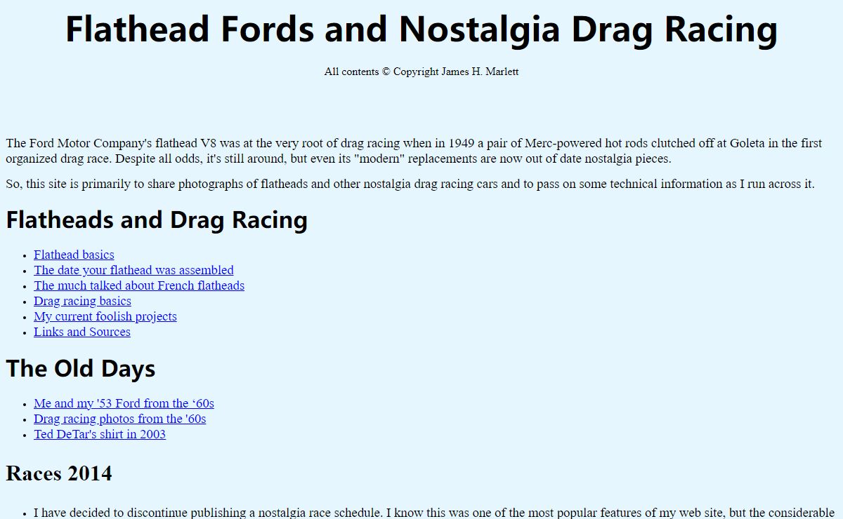 Flathead Fords & Nostalgia Drag Racing
