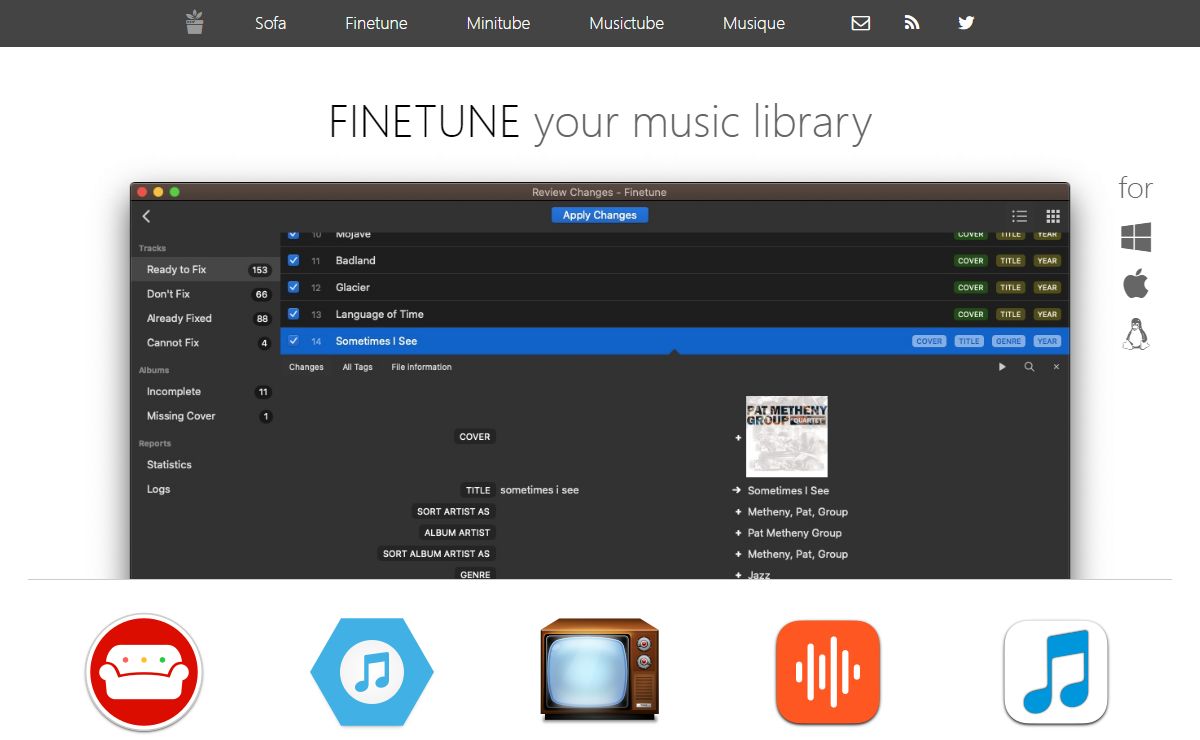 Flavio Tordini, Carefully designed applications for Mac, Windows and Linux